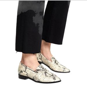 Schutz Romina snake embossed leather loafers women's size 7
